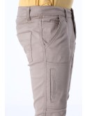 Pantaloni baieti bej cu benzi elastice NDZ105 - Magazin online - Boutique